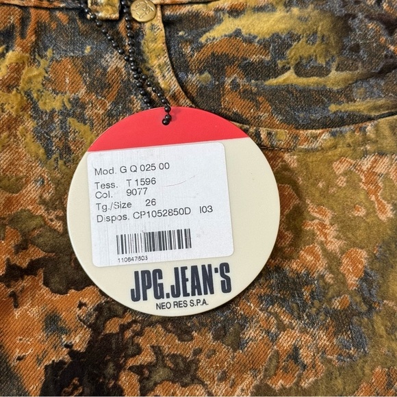 Vintage Jean Paul Gaultier Moss Camo Dead Stock Velvet Grunge Camo straight low - Picture 10 of 16